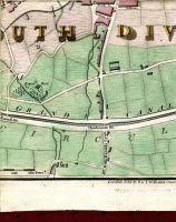 Brown Street, South Division, Warren Mount, Black Pitts, Bonds Lane, Tuckers Row, Dowkers Lane, New Street, Williams Lane, Ropers Rest, Old Circular Road, Parnell Bridge, Grand Canal, Clanbrassill Bridge, New Circular Road, Map Scale, Mill, & Road From Harolds Cross